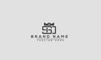 SD-Logo-Design-Vorlage, Vektorgrafik-Branding-Element. vektor