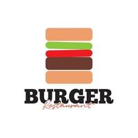 hamburgare restaurang logotyp förslag mall vektor