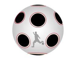 boll för fotboll på en vit bakgrund vektor