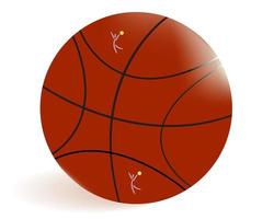 basketboll boll på en vit bakgrund vektor
