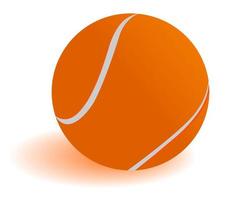 tennis boll spel på vit bakgrund vektor