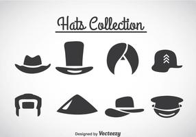 Hüte Sammlung Icons Vektor