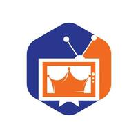 King TV-Vektor-Logo-Design-Vorlage. vektor