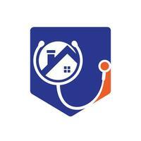 Arzt nach Hause Vektor-Logo-Design. Haus medizinisches Vektor-Logo-Konzept. vektor