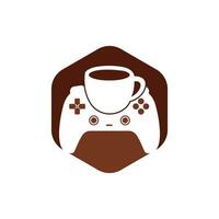 gamer Kafé vektor logotyp design mall.