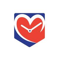 kärlek tid vektor logotyp design. valentine och relation vektor ikon.