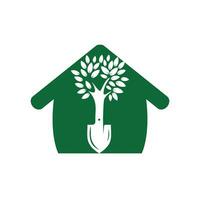 skyffel träd vektor logotyp design. grön trädgård miljö logotyp design mall.