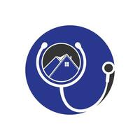 Arzt nach Hause Vektor-Logo-Design. Haus medizinisches Vektor-Logo-Konzept. vektor