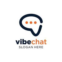 modernes Logo der Chat-App Vibe Chat vektor