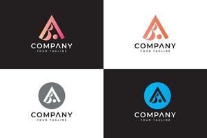 branding identitet företags- vektor logotyp ba design