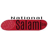 nationell salami dag, populär mat produkt för baner eller vykort vektor