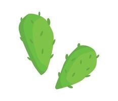 vektor tecknad serie illustration av grön kaktus.
