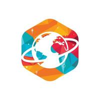 Planet-Vektor-Logo-Design-Vorlage. Space-Logo-Design-Konzept. vektor
