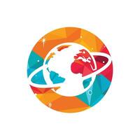 Planet-Vektor-Logo-Design-Vorlage. Space-Logo-Design-Konzept. vektor