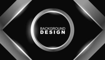 Schwarzer silberner Rahmenhintergrund mit modernem, elegantem Stil, für Präsentationen, Poster, Banner, Werbeaktionen und andere vektor