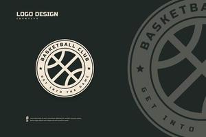 basketboll klubb logotyp, basketboll turnering emblem mall. sport team identitet, e-sport bricka design vektor illustrationer