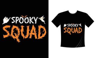 Spooky Squad - Halloween-Druck-T-Shirt-Typografie-Designvektor vektor