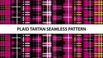 samling av pläd tartan vektor sömlös mönster