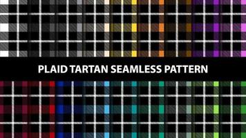 samling av pläd tartan vektor sömlös mönster