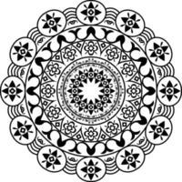 Blumenmandala-Dekoration, Mandala-Lotusblumen-Vektoraufkleber, Mandala mit Blumenmustern. Indisches Mandala, Blumen-Mandala-Design, Mandala-Blumenstil, dekorativer Mandala-Design-Vektor vektor