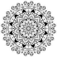 mandala färg sida design illustration, vuxna mandala färg sida, spets mönster mandala för färg sida vektor