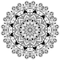 Mandala Malvorlagen Design Illustration, Erwachsene Mandala Malvorlagen, Lochmuster Mandala zum Ausmalen Seite vektor