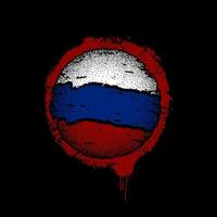 blodig flagga ryssland ikoniska stil vektor
