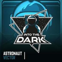 astronaut gaming maskot sporter logotyp vektor