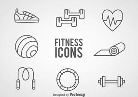 Fitness-Outline-Ikonen vektor