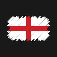 Pinselvektor der englischen Flagge. Nationalflagge vektor