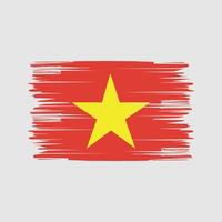 Pinselstriche der Vietnam-Flagge. Nationalflagge vektor