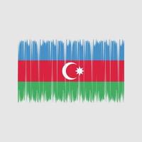 azerbajdzjans flagga borste. National flagga vektor