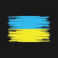 ukrainska flaggan penseldrag. National flagga vektor