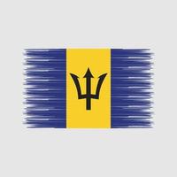 Barbados-Flaggenbürste. Nationalflagge vektor