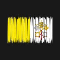 Vatikan-Flagge-Pinsel. Nationalflagge vektor