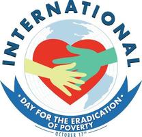 Internationaler Tag für die Beseitigung der Armut vektor