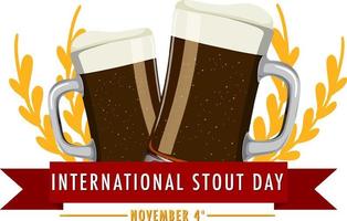 internationales stout day banner design vektor