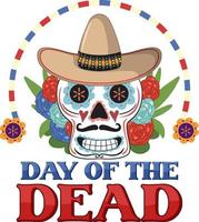 dag av de död- med mexikansk calaca vektor