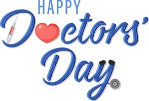 glad läkare dag i juli logotyp vektor