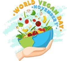 World Vegan Day banner design vektor