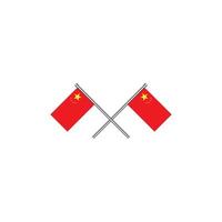 Kina flagga logotyp. vektor