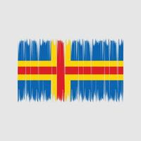Aland-Inseln Flaggenpinsel. Nationalflagge vektor