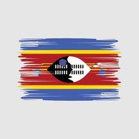 Swasiland Flagge Pinselstriche. Nationalflagge vektor