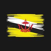 brunei flag pinselstriche. Nationalflagge vektor