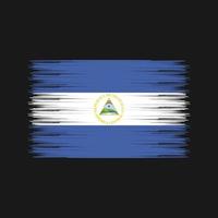 nicaragua flaggborste. National flagga vektor