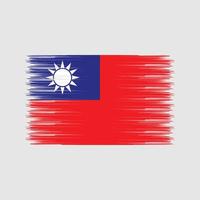 Bürste der Taiwan-Flagge. Nationalflagge vektor