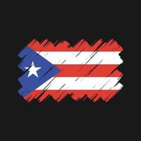 puerto rico flagge pinselstriche. Nationalflagge vektor