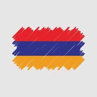 armenien flagga borste vektor. National flagga vektor