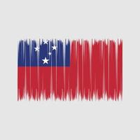 Bürste der Samoa-Flagge. Nationalflagge vektor