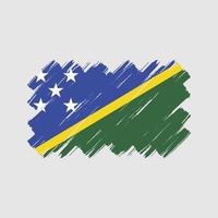 Pinselstriche der Salomonen-Flagge. Nationalflagge vektor